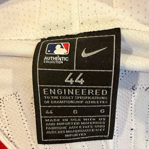 Nike White/Red Los Angeles Angels #18 Baseball Jersey